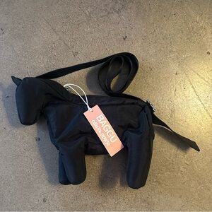 Baggu Black Horse-Shaped Crossbody Bag